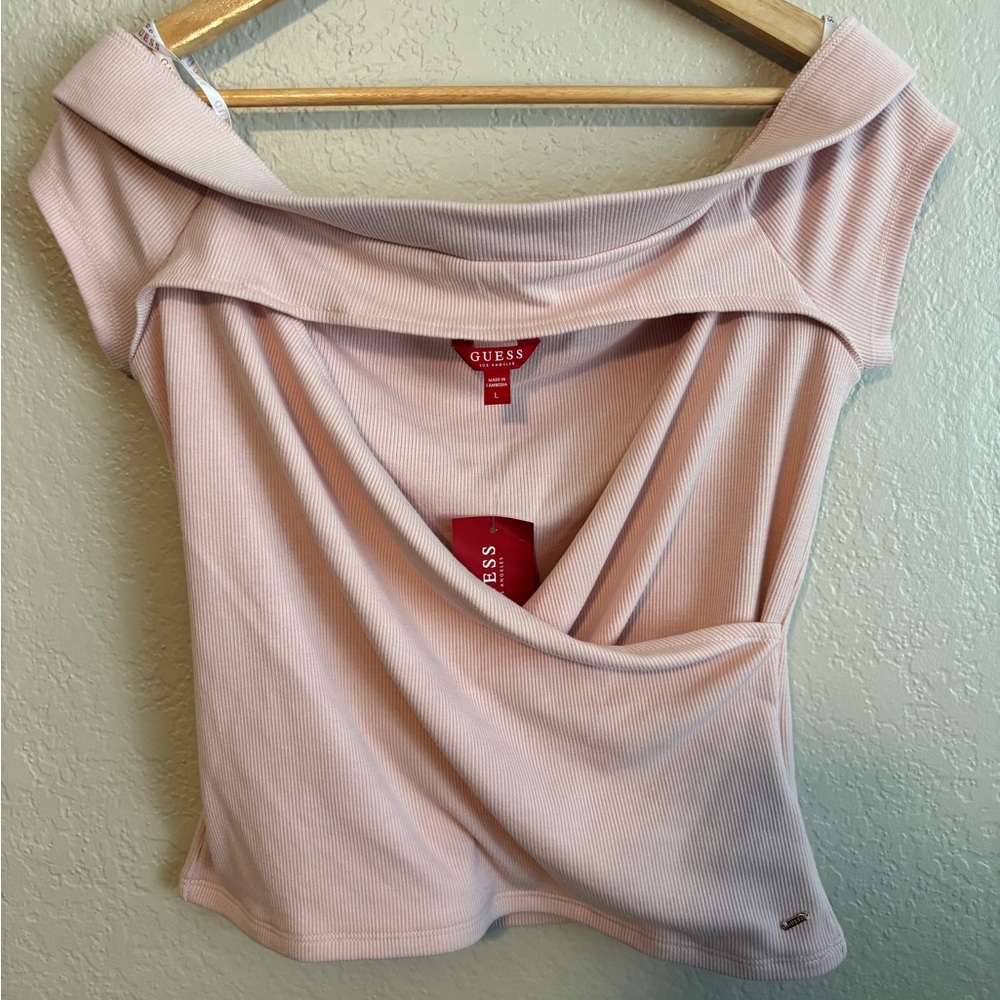 Guess Cutout Top Light Pink Large - Picture 2 of 4